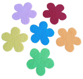 Filzblüten bunt