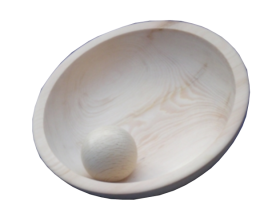 Zirbenholzschale (hell) 25 cm mit Holzkugel