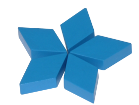 Rhomben mittelblau