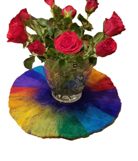 Symboldeckchen "Regenbogenkreis"