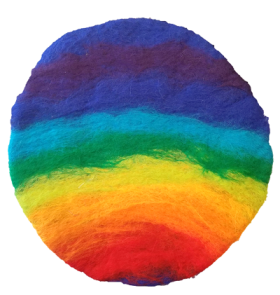 Symboldeckchen "Regenbogen komplett"