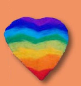 Regenbogenherz Filz