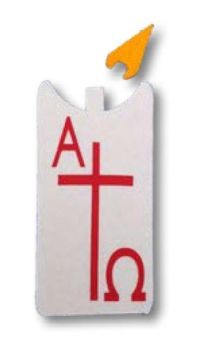 Osterkerze Filzsymbol