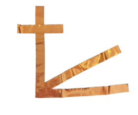 Streifen Stoff gold (12 Stück)