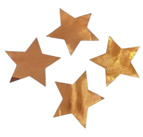 Stoffsterne gold (12 Stück