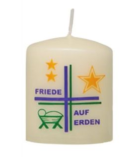 Weihnachtskerze "Friede auf Erden"