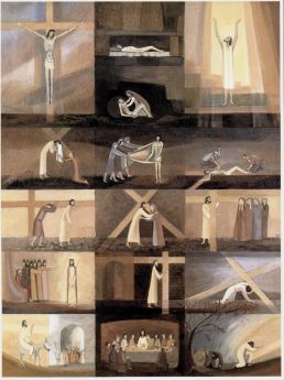 Satz Kreuzwegbilder, 16 Stück