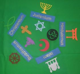 Filzsymbole Weltreligionen