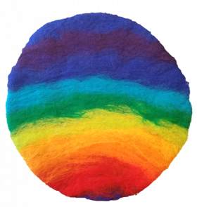 Symboldeckchen "Regenbogen komplett"