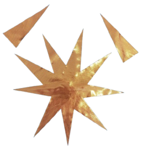 Strahlen Stoff gold (12 Stck)