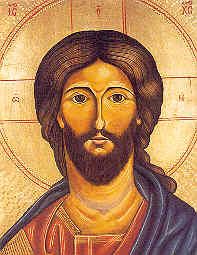 Jesusikone auf Kunstdruckpapier, 19 x 24 cm